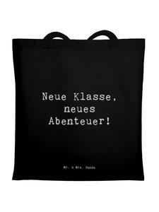 Mr. & Mrs. Panda Сумка с надписью «Первый день в школе: приключения» черного цвета