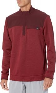 Толстовка Under Armour Drive Storm Sweaterfleece с молнией до половины, (600) Dark Maroon/White
