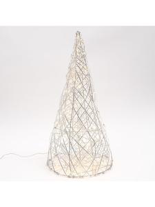 Marelida Светодиодный 3D-светильник в форме конуса для сада, серебристый - высота: 70 см