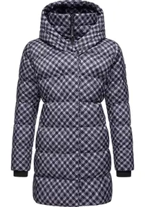 Стеганое пальто Ragwear "Niara Print", женское зимнее пальто в клетчатом виде, цвет Lavendel