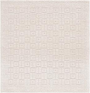 SAFAVIEH Natura Collection ковер, 183 x 183 см, Ivory, геометрический рисунок, ручной работы из шерсти, идеально для гостиной, спальни, столовой (NAT129A-6SQ)