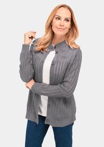 Кардиган GOLDNER Strickjacke, цвет mittelgrau/melange