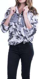 Топ Leona Button Top в белом цвете Gigi Moda, белый