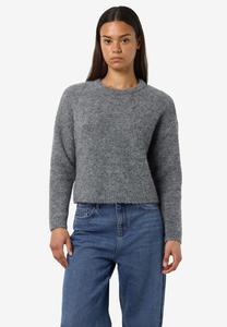 Джемпер Noisy May O-NECK KNIT, Medium Grey Melange/Mottled Grey