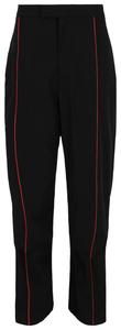 Спортивные брюки прямого кроя Ferragamo с контрастной отделкой, черный