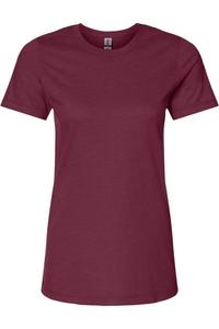 Женская футболка Gildan Softstyle CVC, цвет maroon mist