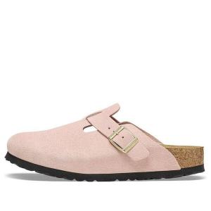 Тапочки boston suede leather sandals 'light rose' Birkenstock, розовый