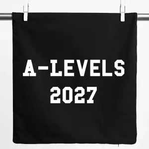 Наволочка Huuraa, подарок на выпускной в Великобритании, 40x40 см, черный хлопок, A-Levels 2027, подарок Hellweg Druckerei