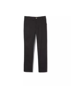 Брюки прямые из эластичного твила с регулируемой талией для больших девочек French Toast, черный