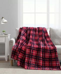Ультрамягкие плюшевые флисовые одеяла в клетку North Sail Nautica, красный