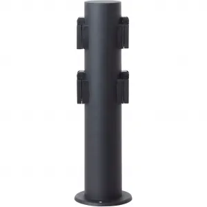 Садовая розетка Dody 1 шт., современное наружное гнездо для розетки - брызгозащищенное, 40 см, черное Brilliant, черный