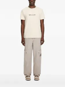 Футболка с надписью и стрелой OFF-WHITE, бежевый