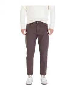 Хлопковые джинсы на молнии и пуговицах с карманами. Gianni Lupo, коричневый