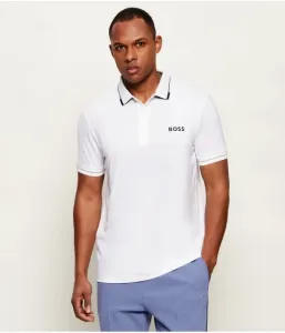 Поло Paul Pro slim fit Boss Green, белый