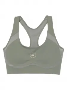 Спортивный бюстгальтер с американской проймой adidas by Stella McCartney, зеленый