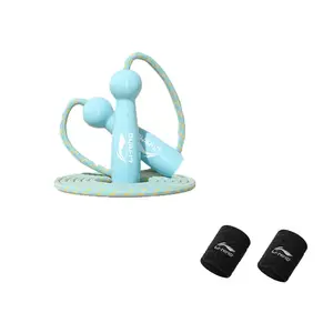 LINING Повседневная развлекательная скакалка для детей, хлопковый шнур, ABS контроллер, длина шнура 2,8 м, Blue