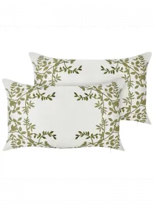 Декоративная подушка Beliani 2er Set Deko ZALEYA, цвет weiß/grün