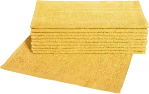 Мочалки Dyckhoff "Кристалл" (набор, 10 шт., 10 мочалок (30х30см), с бордюрами 30х30 см (10 шт.), золотисто-желтый