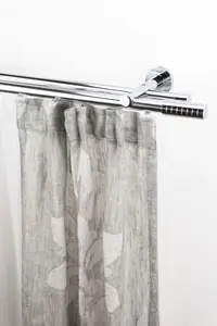 Карниз для штор GARESA "EASY", 2 направляющие, желаемая длина 65х490 см, Ø 20 мм, цвет chromfarben