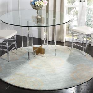 Ковер SAFAVIEH, 183 x 183 см, Soho Collection Blue / Beige SOH703A ручной работы из премиальной шерсти и вискозы