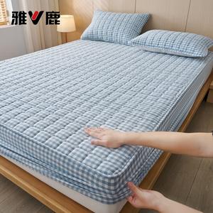 Yalu Простыня на резинке 180х200 см из хлопка, цвет Lan Xiaoge, полностью закрытая, нескользящая