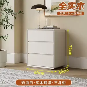 Yu Senyi Комод для спальни из массива дерева с лаком, 5 ящиков, настенный, кремовый, самостоятельная сборка