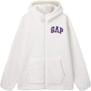 Свитшот-куртка ранней осени 2024 unisex GAP, белый