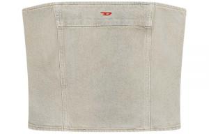 Женский серый топ без бретелей DIESEL