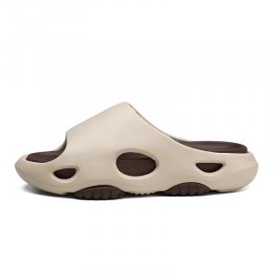 Мужские сандалии-слайдеры, тихие, устойчивые к запахам, износостойкие, быстросохнущие, с амортизацией NANJIREN, Beige Brown