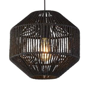 Подвесной светильник searchlight Wicker, сталь/хлопок - 1 пламя