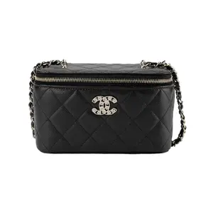 CHANEL Кожаная сумка через плечо, женская черная Crossbody Bag