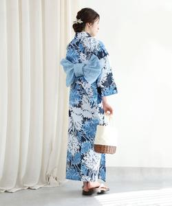 Набор из 4 предметов хлопковая юката aimoha/Цветочный (Юката, Хеко Оби, Гета и аксессуары для волос)