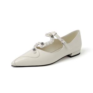 AIQINISHA Мэри Джейн туфли женские белые, цвет White