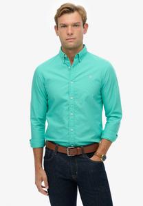 Рубашка Slim Fit на пуговицах Superdry, зеленый