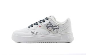 ANTA Легкие кроссовки для скейтбординга Unisex White с верхом из искусственной кожи и текстиля, амортизирующей стелькой и противоскользящей подошвой