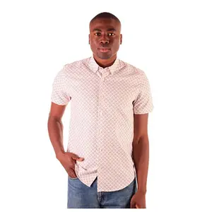 Рубашка с коротким рукавом Ben Sherman Faded Square Print, белый