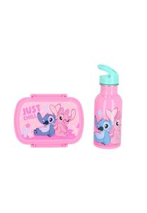 Детский ланчпакет с ланчбоксом и термосом на 500 мл Lilo & Stitch Disney, розовый унисекс