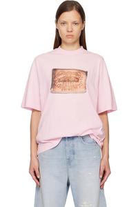 Acne Studios Розовая футболка с логотипом