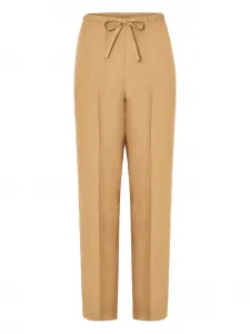 Льняные брюки на завязках Forte Forte, нейтральный
