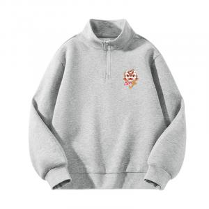 Детский свитшот с полуводолазкой Moderate WARRIOR, [spring fall season]серый/h lucky lion k