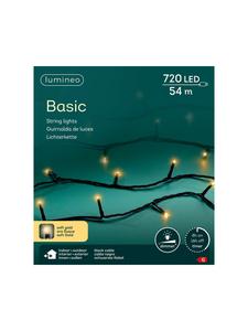 Lumineo Гирлянда из 720 светодиодов BASIC, 54 м, черный кабель цвета "мягкое золото"