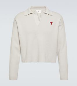 Свитер-поло Ami de Cœur из смесового хлопка Ami Paris, Chalk