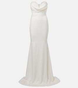 Свадебное платье из креп-сатина Alex Perry, белый