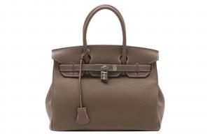 Сумка Birkin Togo Calfskin Birkin 18 Женская Слоновая Серая HERMES