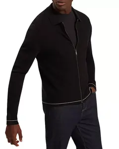 Свитер Lysand с шевронной строчкой и застежкой-молнией спереди Ted Baker, черный