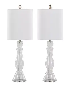 Настольная лампа Bishop 24 дюйма из стекла, набор из 2 штук Lumisource, clear
