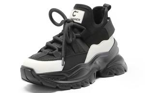 C°BANNER Низкие массивные кроссовки женские, черно-белые