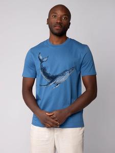 Футболка Кит ярко-синего цвета wat? Apparel