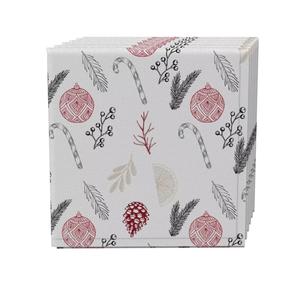 Набор салфеток из 4 шт., 100 % хлопок, 20x20 дюймов, елочные украшения
