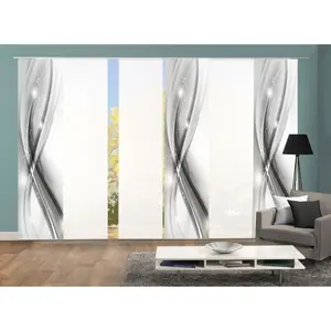 ИДЕИ ДЛЯ ДОМАШНЕЙ ЖИЗНИ Раздвижные шторы «GLIWE», (6 шт.), раздвижные шторы Digi набор из 6 шт. GLIWE GREEN Home Wohnideen, серый